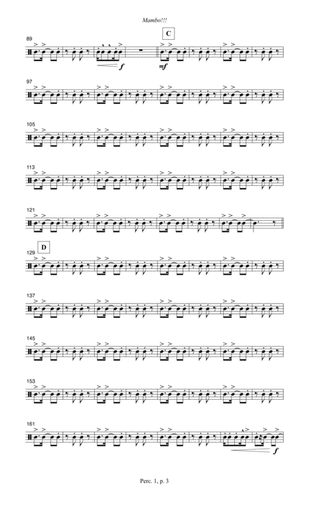 Mambo Percussion 1 Part Page 2