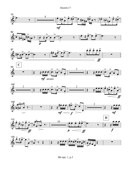 Mambo Trumpet In Bb 1 Part Page 2