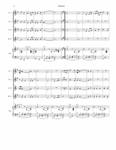 Mamma For Flute Choir And Piano Page 2