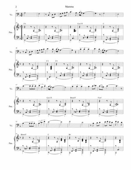 Mamma For Solo Cello And Piano Page 2