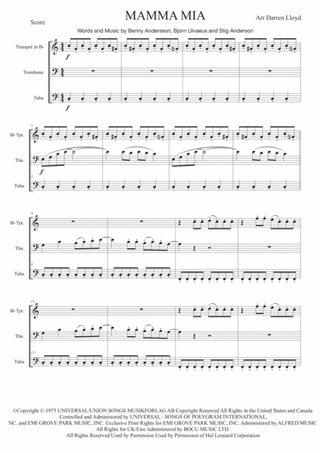 Mamma Mia Brass Trio Page 2