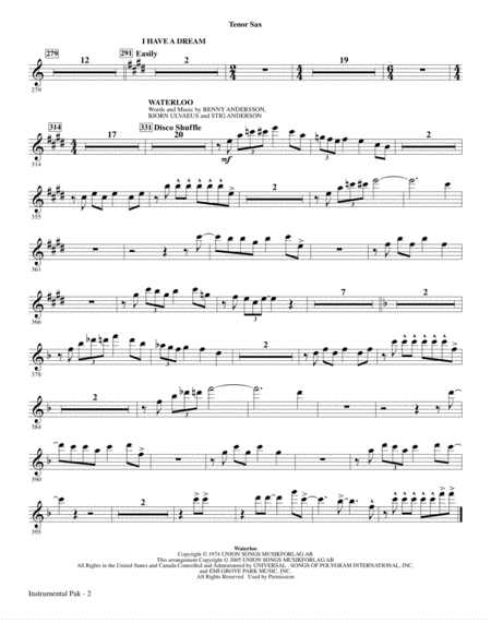 Mamma Mia Highlights From The Movie Soundtrack Arr Mac Huff Drums Page 2