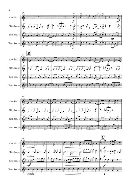 Man I Feel Like A Woman By Shania Twain Saxophone Quartet Aatt Page 2