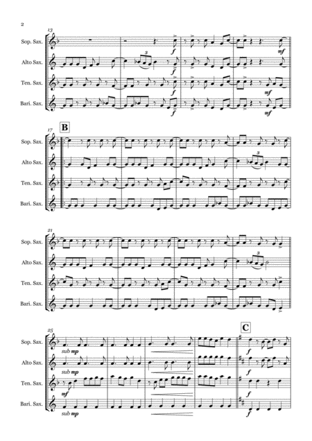 Man I Feel Like A Woman By Shania Twain Saxophone Quartet Satb Page 2