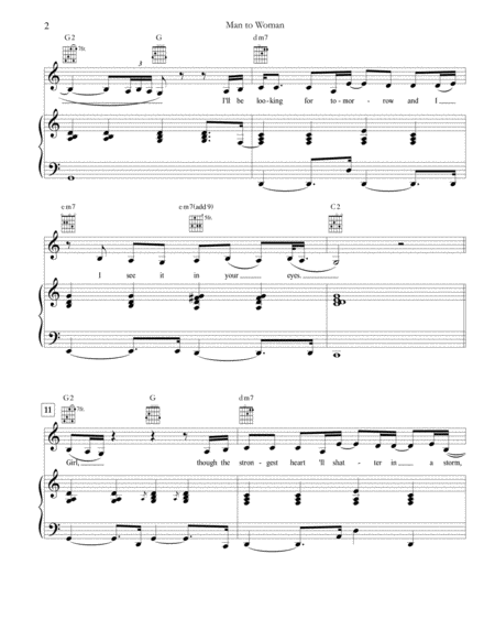 Man To Woman Chicago Piano Vocal Guitar Page 2
