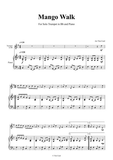 Mango Walk For Solo Trumpet In Bb And Piano Page 2