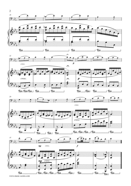 Marble Halls From The Bohemian Girl Trombone And Piano Page 2