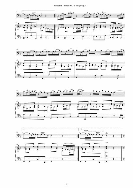 Marcello B Sonata No 1 In F Major Op 1 For Bassoon Cello And Harpsichord Or Piano Page 2