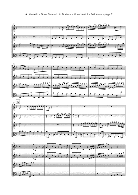 Marcello Concerto For Oboe And Keyboard Page 2