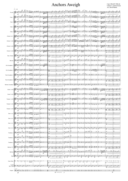 March Anchors Aweigh The Song Of The Us Navy For Concert Band Page 2