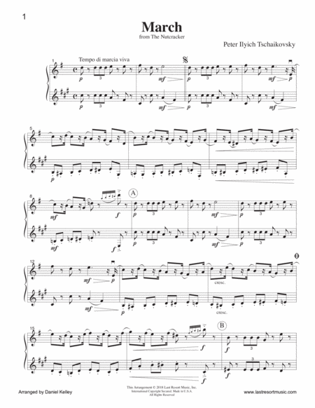 March From The Nutcracker For Flute Or Oboe Or Violin Clarinet Duet Music For Two Page 2