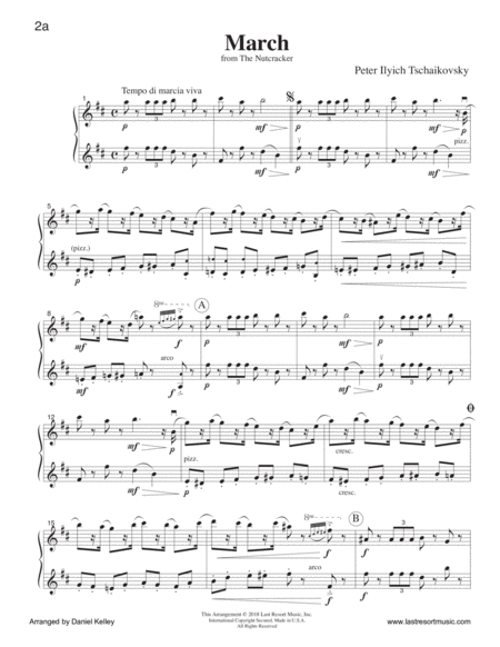 March From The Nutcracker For Violin Duet Music For Two Violins Page 2