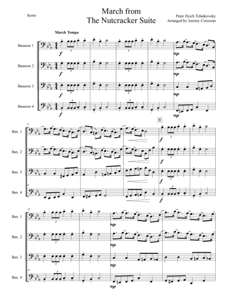 March From The Nutcracker Suite For Bassoon Quartet Page 2