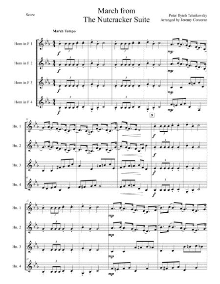 March From The Nutcracker Suite For French Horn Quartet Page 2