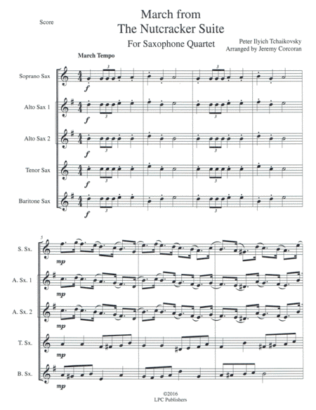 March From The Nutcracker Suite For Saxophone Quartet Satb Or Aatb Page 2