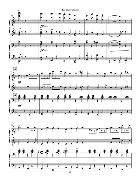 March Hail And Farewell 2013 For Piano Four Hands Page 2
