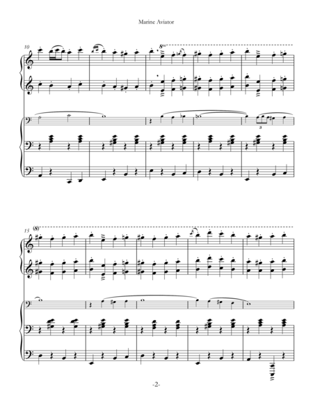 March Marine Aviator 2013 For Piano Four Hands Page 2