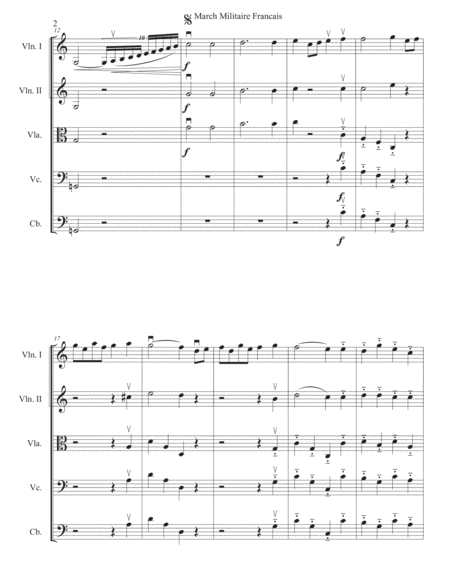 March Militaire Francais For String Orchestra Page 2