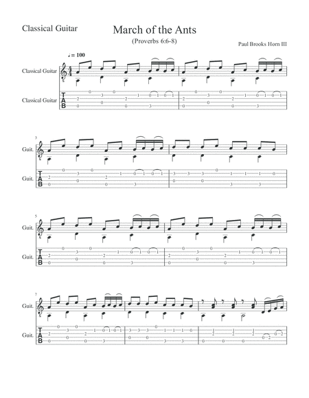 March Of The Ants Standard Notation Tablature Page 2