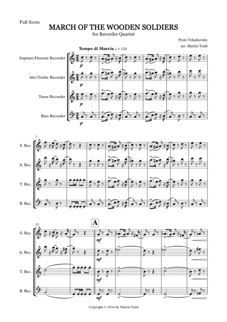 March Of The Wooden Soldiers For Recorder Quartet Page 2