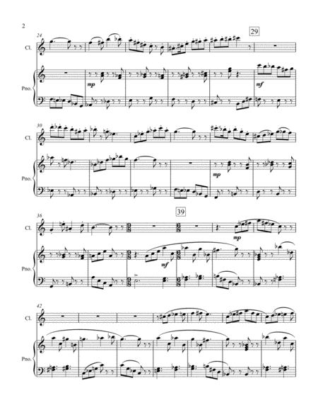 Marche For Clarinet And Piano Page 2