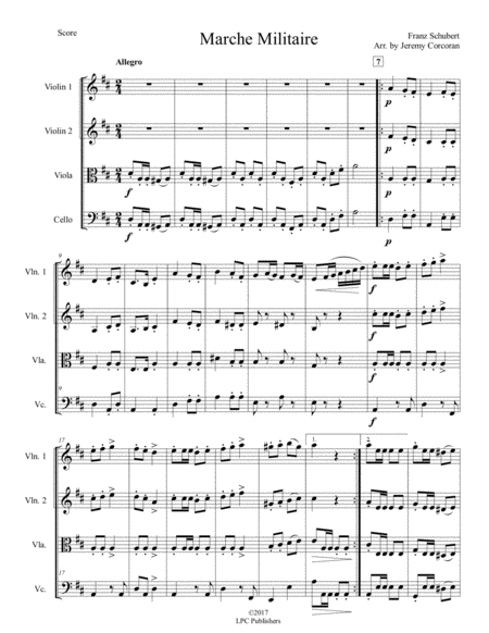 Marche Militaire For String Quartet Page 2