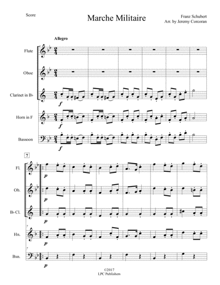 Marche Militaire For Woodwind Quintet Page 2