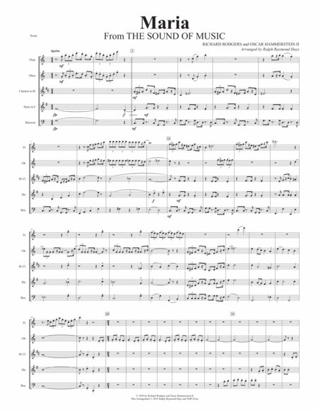 Maria From The Sound Of Music For Woodwind Quintet Page 2