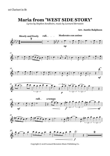 Maria From West Side Story Clarinet Quintet Page 2