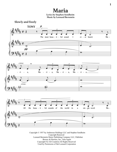 Maria From West Side Story E Flat Major Page 2