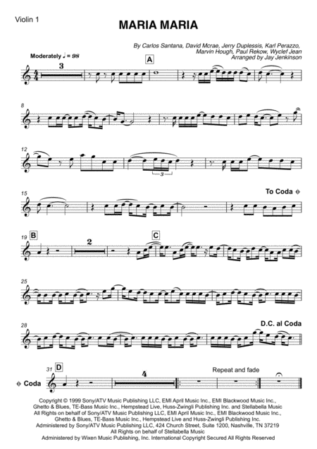 Maria Maria For String Quartet Page 2