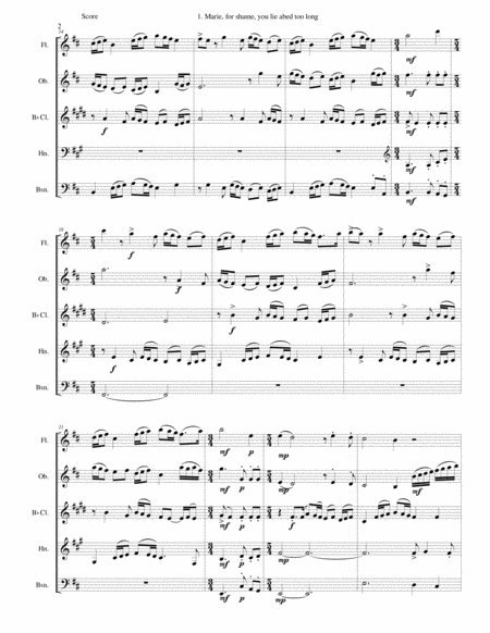 Marie For Shame You Lie Abed Too Long For Wind Quintet Page 2