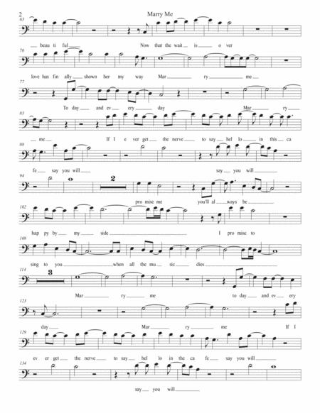 Marry Me Easy Key Of C Trombone Page 2