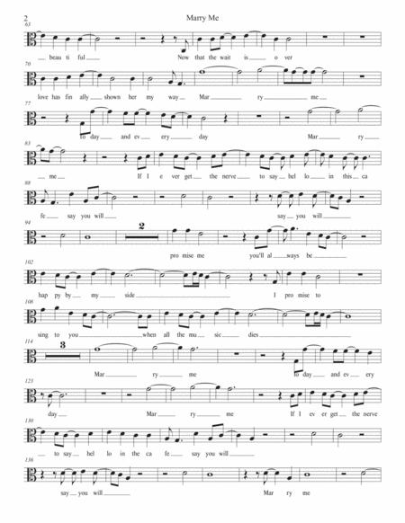 Marry Me Easy Key Of C Viola Page 2