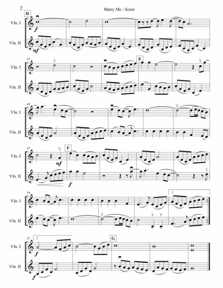 Marry Me For Two Violins Page 2