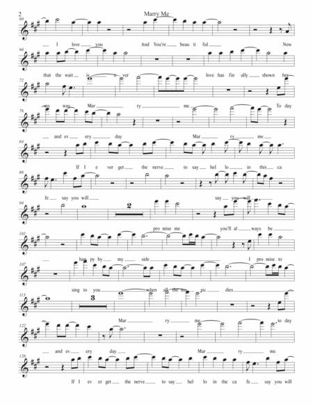 Marry Me Original Key Alto Sax Page 2