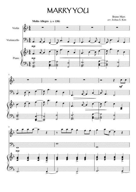 Marry You For Piano Trio Page 2