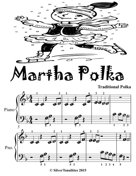 Martha Polka Beginner Piano Sheet Music Tadpole Edition Page 2