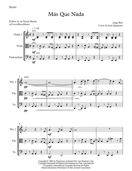 Mas Que Nada String Trio Page 2