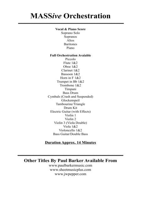 Massive A Mass In Rock Vocal Score Page 2