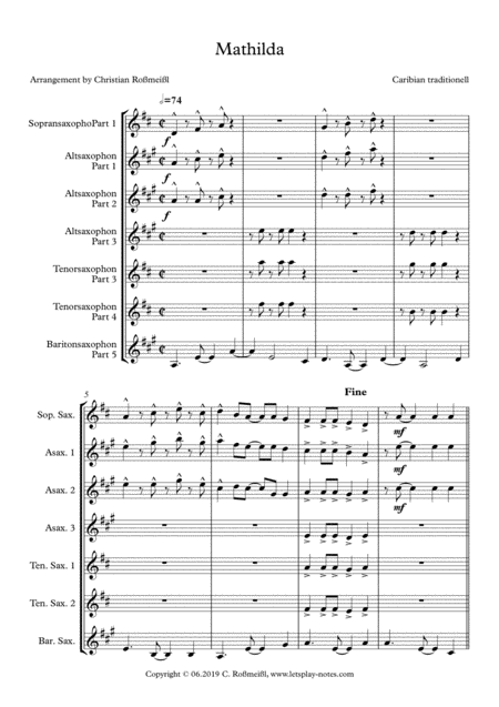 Matilda With 4 Or 5 Saxophons Page 2