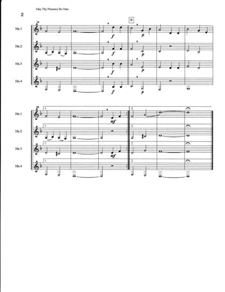 May Thy Presence Be Ours For French Horn Quartet Page 2