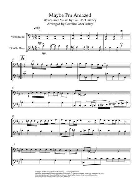 Maybe I M Amazed Cello And Bass Duet Page 2