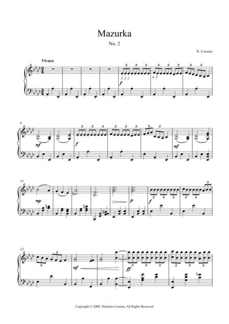 Mazurka No 2 Original Piano Composition Page 2