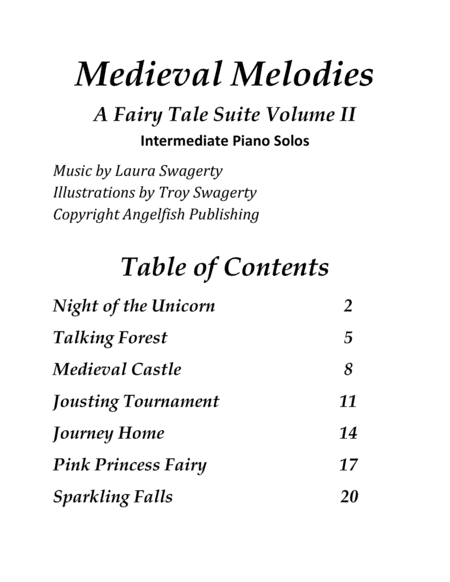 Medieval Melodies A Fairy Tale Suite Volume Ii Page 2