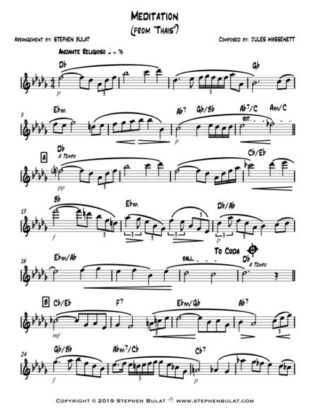 Meditation From Thais By Massenet Key Of Db Page 2