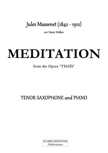 Meditation From Thais For Tenor Saxophone And Piano Page 2