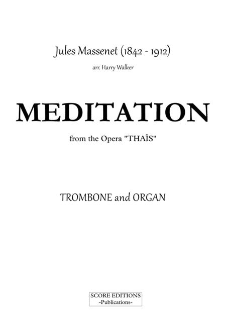 Meditation From Thais For Trombone And Organ Page 2