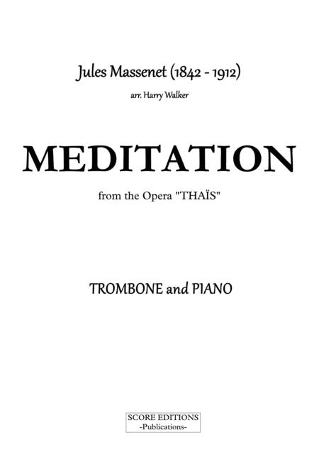 Meditation From Thais For Trombone And Piano Page 2