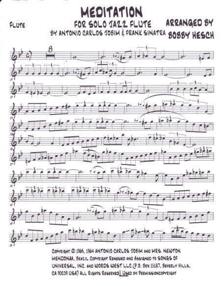 Meditation Meditacao For Solo Jazz Flute Page 2